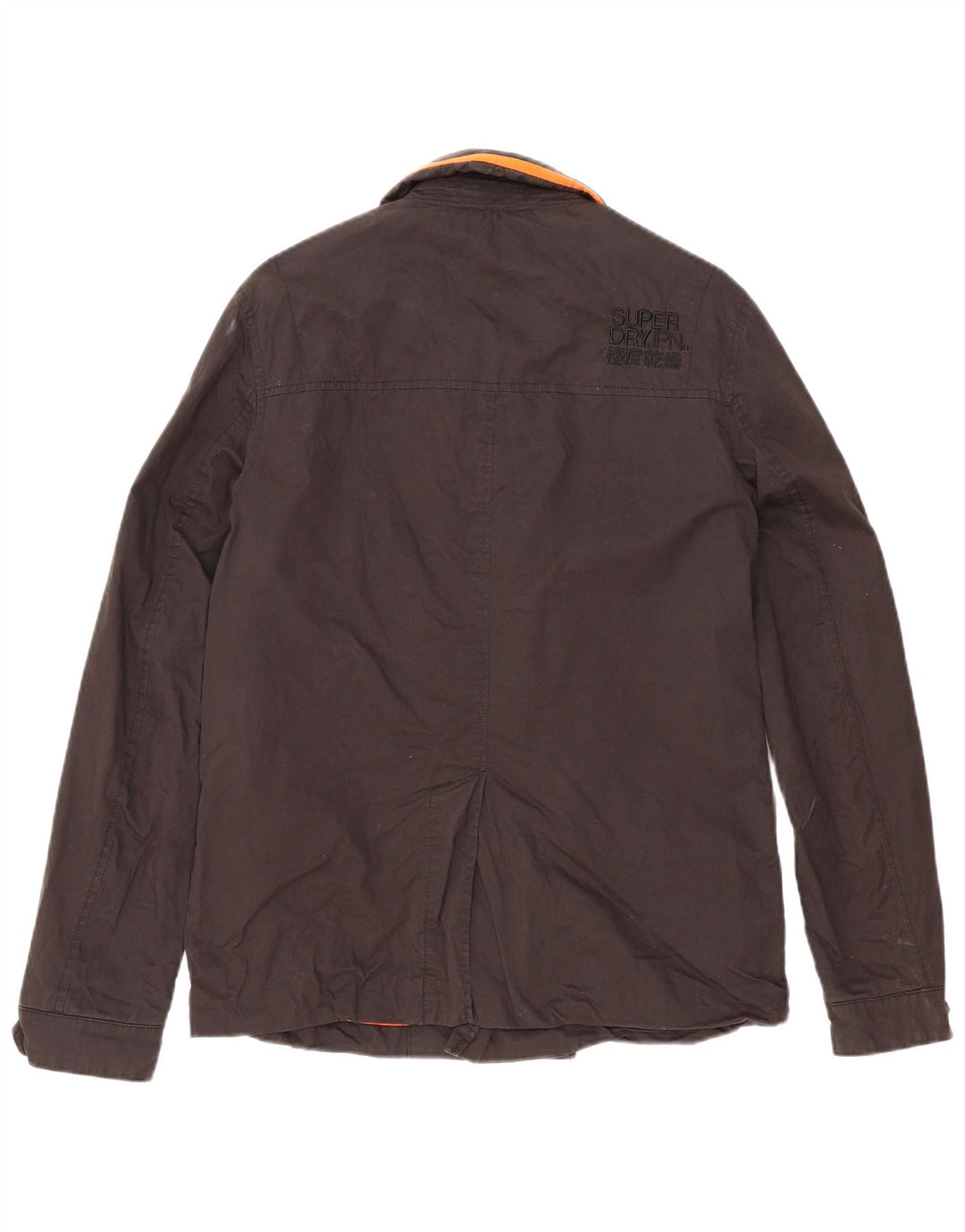 Superdry Γυναικείο παλτό μπιζελιού UK 16 μεγάλο μαύρο βαμβακερό