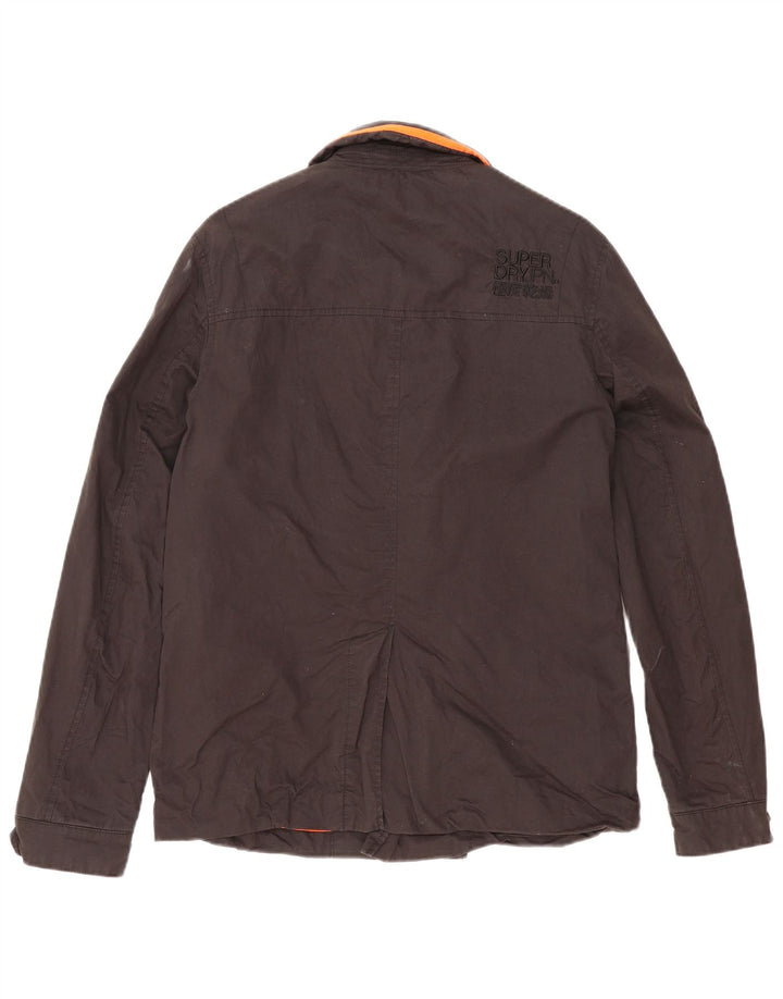 Superdry Γυναικείο παλτό μπιζελιού UK 16 μεγάλο μαύρο βαμβακερό