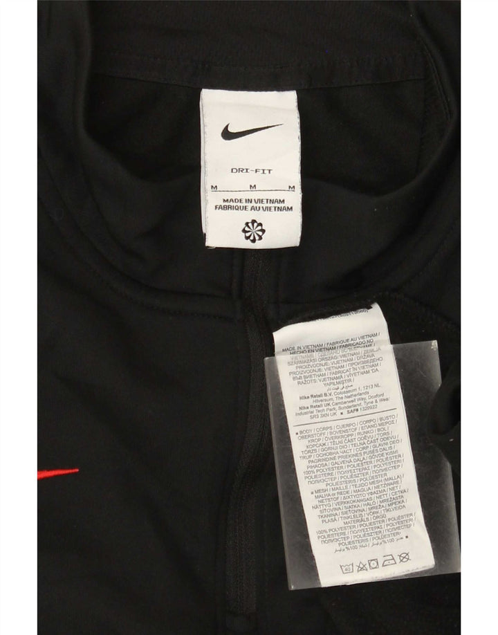 Ανδρική φόρμα Nike Dri Fit με φερμουάρ πουλόβερ στο επάνω μέρος, μεσαίο μαύρο χρώμα