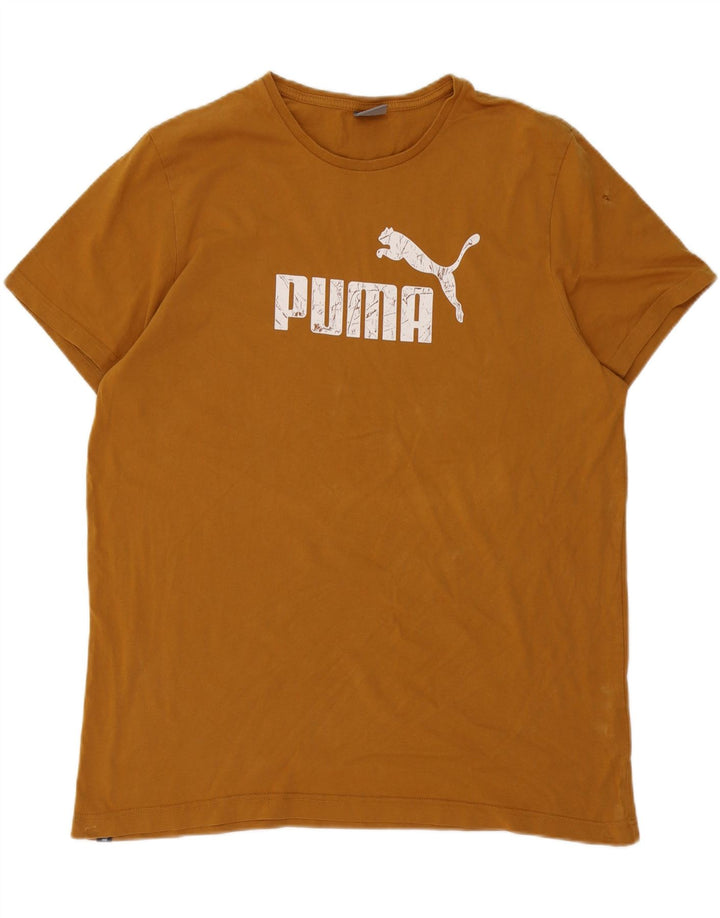 Ανδρικό γραφικό μπλουζάκι Puma 2XL καφέ βαμβακερό