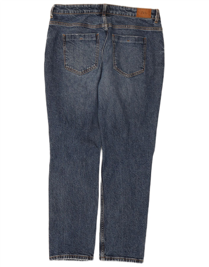 Zara Γυναικεία στραβά τζιν EU 40 Medium W30 L28 Μπλε βαμβακερό