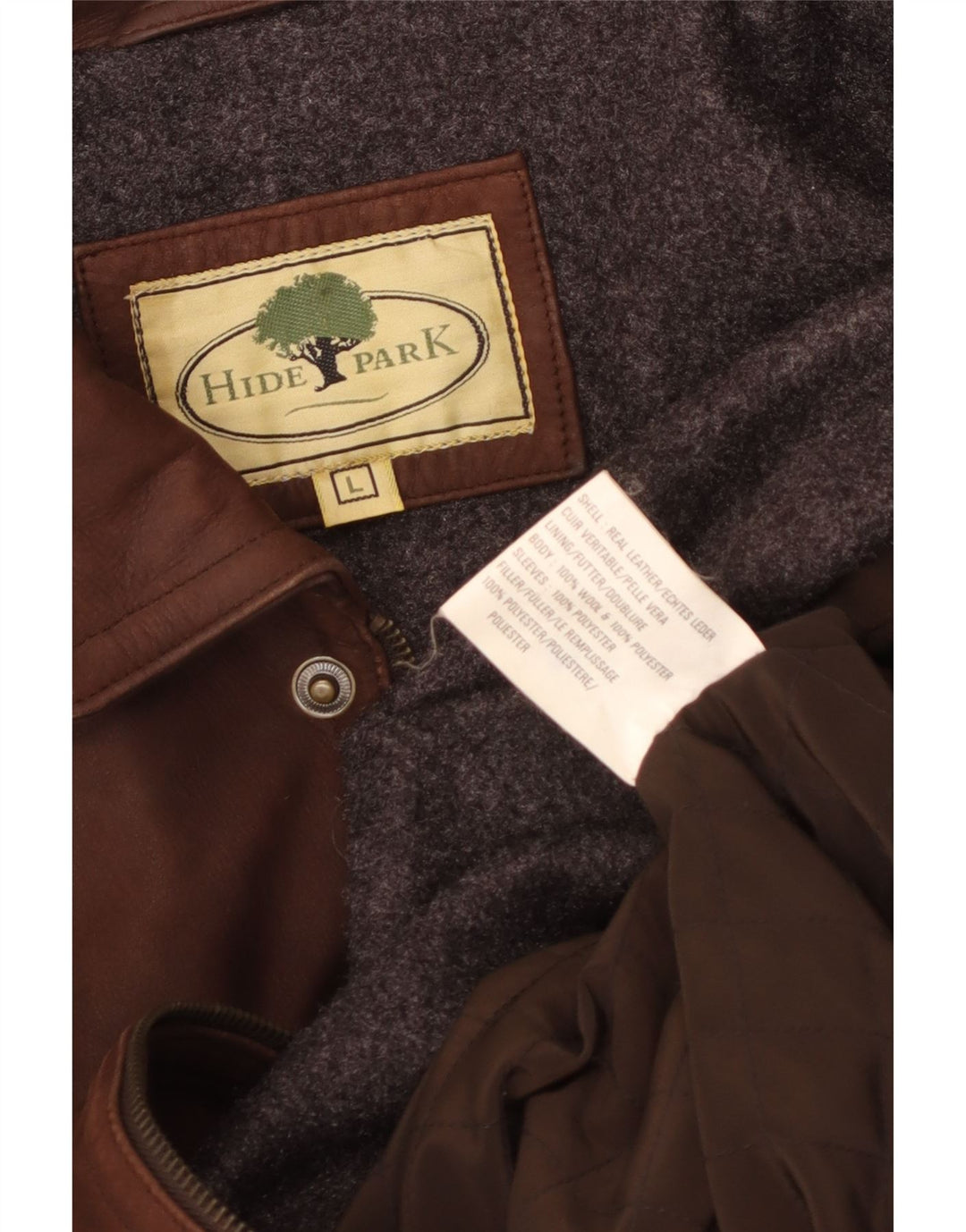 Ανδρικό Δερμάτινο Μπουφάν Hidepark UK 40 Large Brown Δερμάτινο