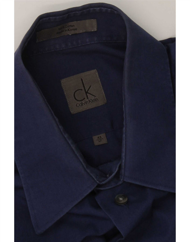 Ανδρικό πουκάμισο Calvin Klein 17 XL Μπλε βαμβακερό