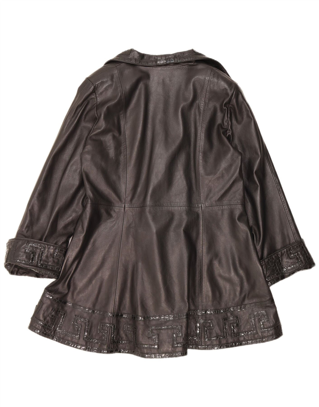Vintage Γυναικείο Δερμάτινο Μπουφάν UK 14 Medium Black Leather