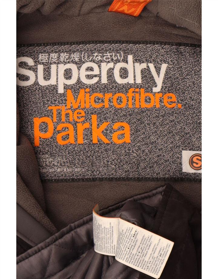Ανδρικό μπουφάν Parka με κουκούλα Superdry UK 36 Small Brown Polyester