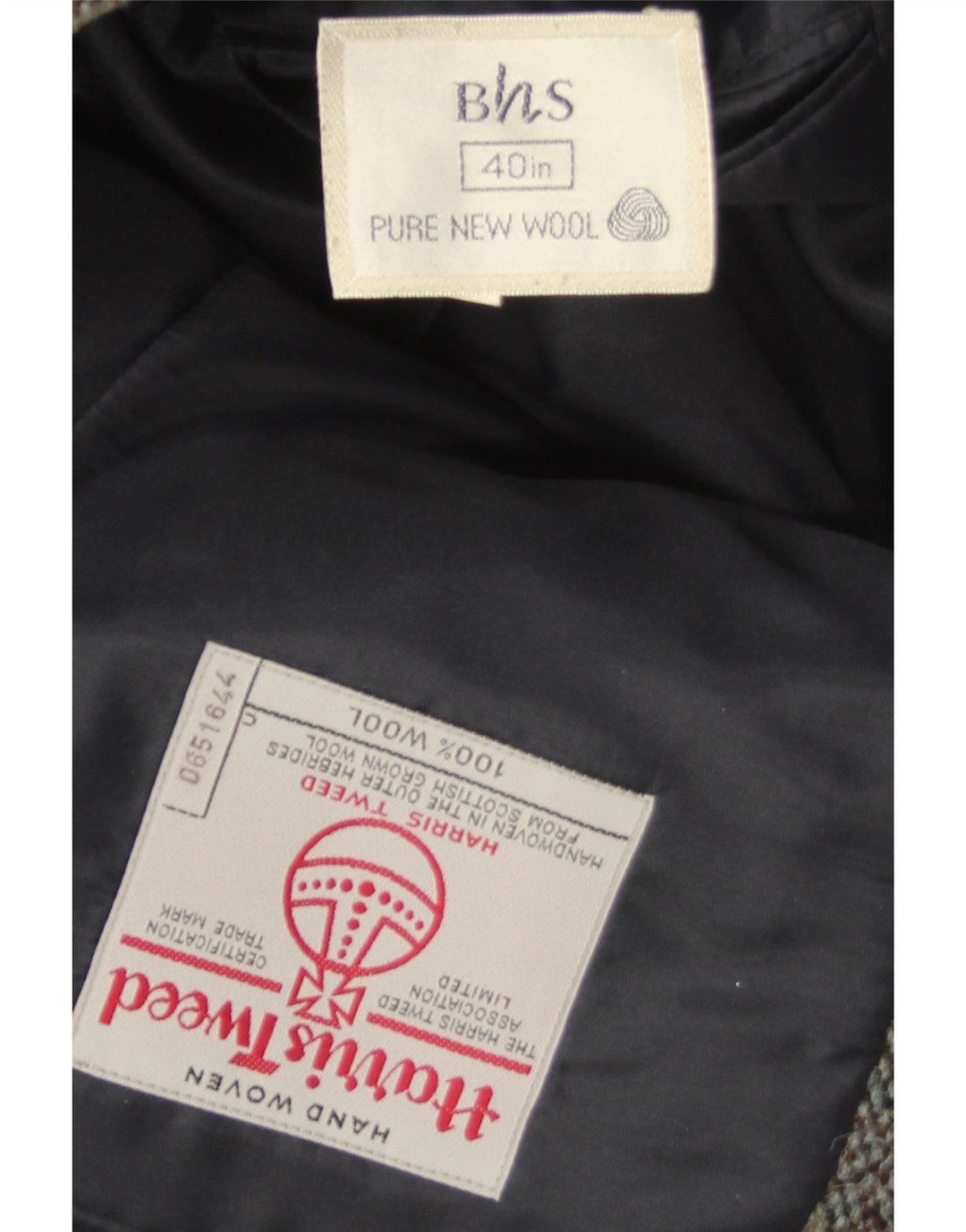 Bhs Ανδρικό μπουφάν Harris Tweed Blazer UK 38 Medium Grey Flecked New Wool