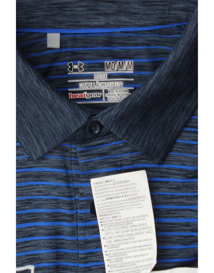 Γραφικό Πόλο Ανδρικό Heat Gear UNDER ARMOR Μπλουζάκι μεσαίου μπλε ριγέ