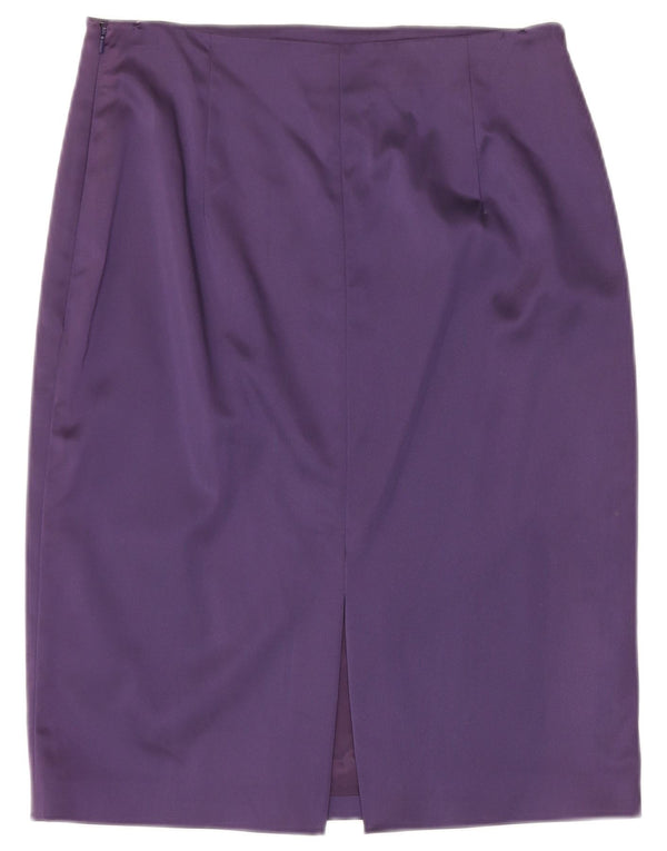 Γυναικεία Pencil Φούστα COAST UK 14 Medium W32 Purple Acetate
