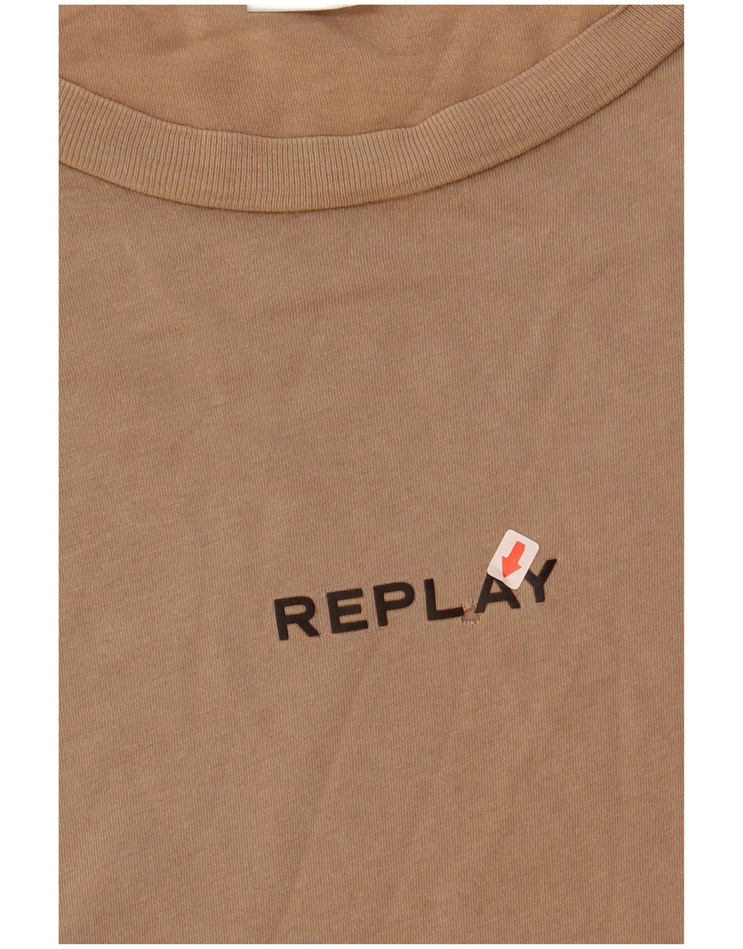 Ανδρικό T-Shirt Replay Top Large Beige Βαμβακερό