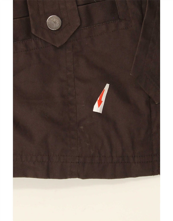 Zara Γυναικείο Utility Jacket UK 10 Small Brown Βαμβακερό