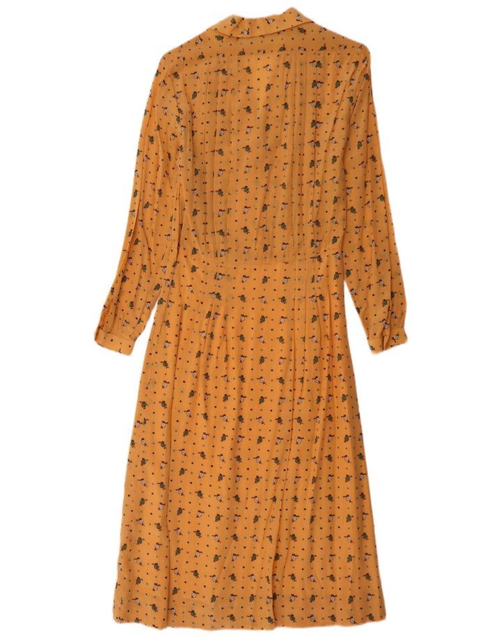 Diavolo Rosa Γυναικείο Maxi Πουκάμισο πουλόβερ Φόρεμα IT 42 Medium Yellow Floral
