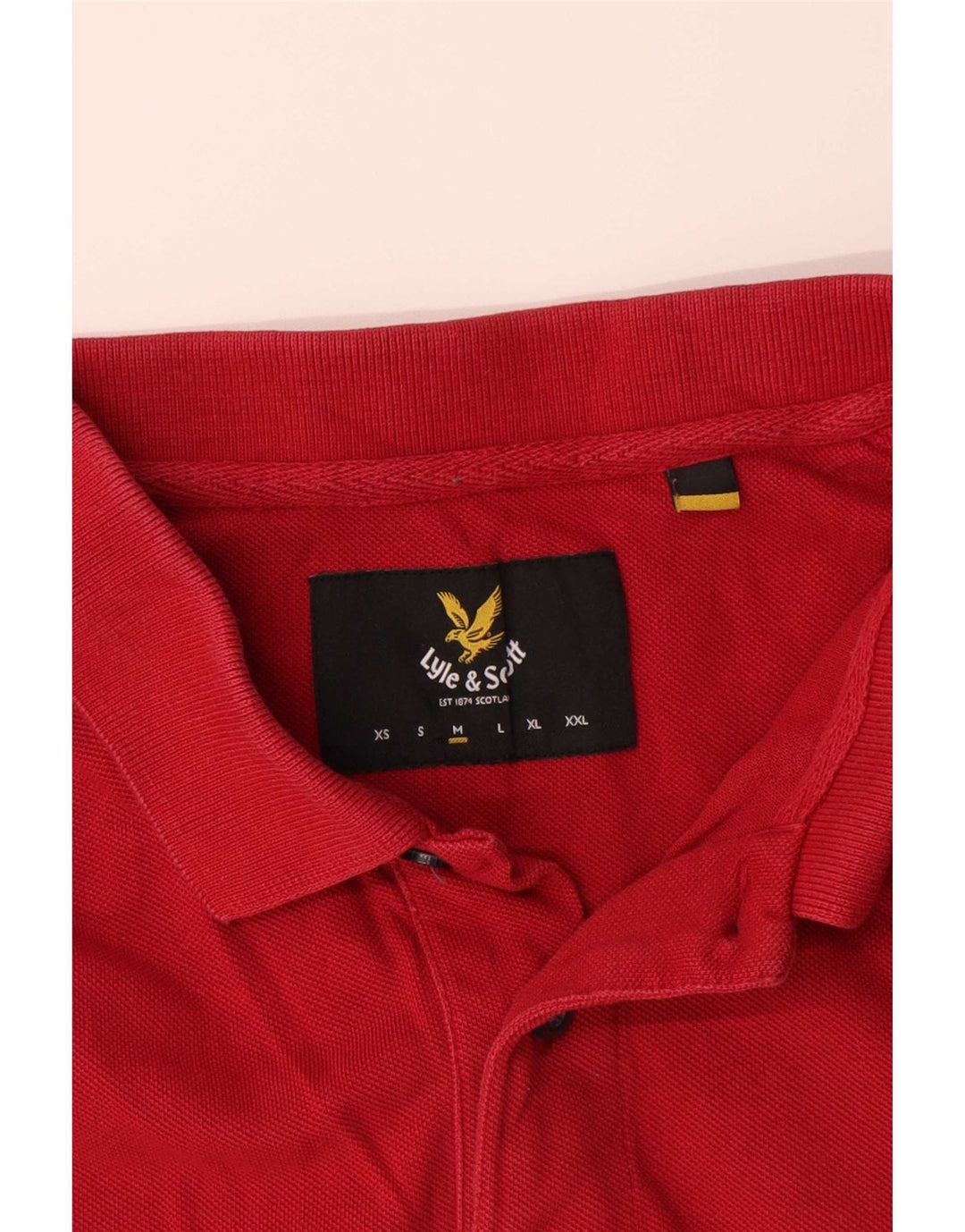 Ανδρικό πουκάμισο πόλο Lyle & Scott, μεσαίο κόκκινο βαμβακερό