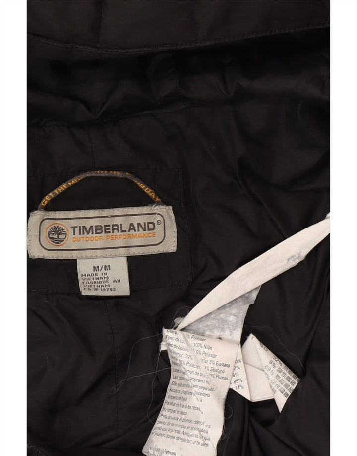Timberland Γυναικείο παλτό με κουκούλα με επένδυση UK 14 Μεσαίο μαύρο πολυεστέρα