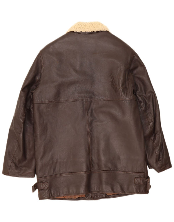 Ivy Oxford Ανδρικό Δερμάτινο Μπουφάν UK 36 Small Brown