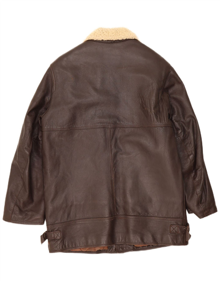 Ivy Oxford Ανδρικό Δερμάτινο Μπουφάν UK 36 Small Brown