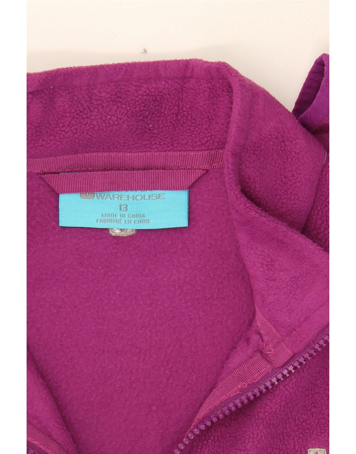 MOUNTAIN WAREHOUSE Girls Fleece Jacket 12-13 Years Purple Polyester Vintage Mountain Warehouse and Second-Hand Mountain Warehouse from Messina Hembry 