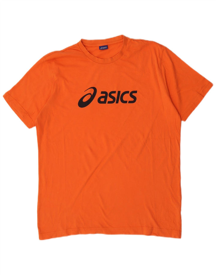 Ανδρικό γραφικό μπλουζάκι Asics Top XL πορτοκαλί βαμβακερό