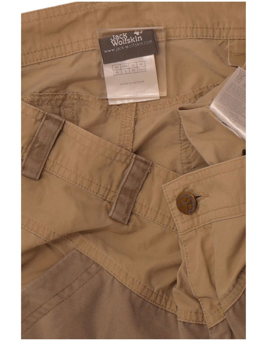 Ανδρικό σορτς βερμούδα JACK WOLFSKIN W34 Μεγάλο καφέ βαμβακερό χρώμα