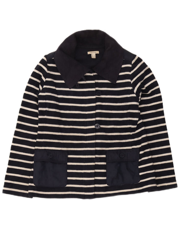 Nautica Γυναικείο Fleece Jacket UK 18 XL Navy Blue ριγέ πολυεστέρα Nautical