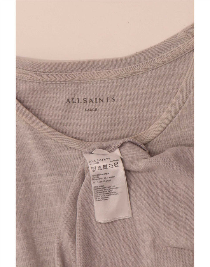 Ανδρικό T-Shirt All Saints Top Large Grey Flecked Cotton