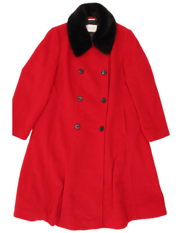 Windsmoor Γυναικείο παλτό με διπλό στήθος UK 14 Medium Red Colourblock
