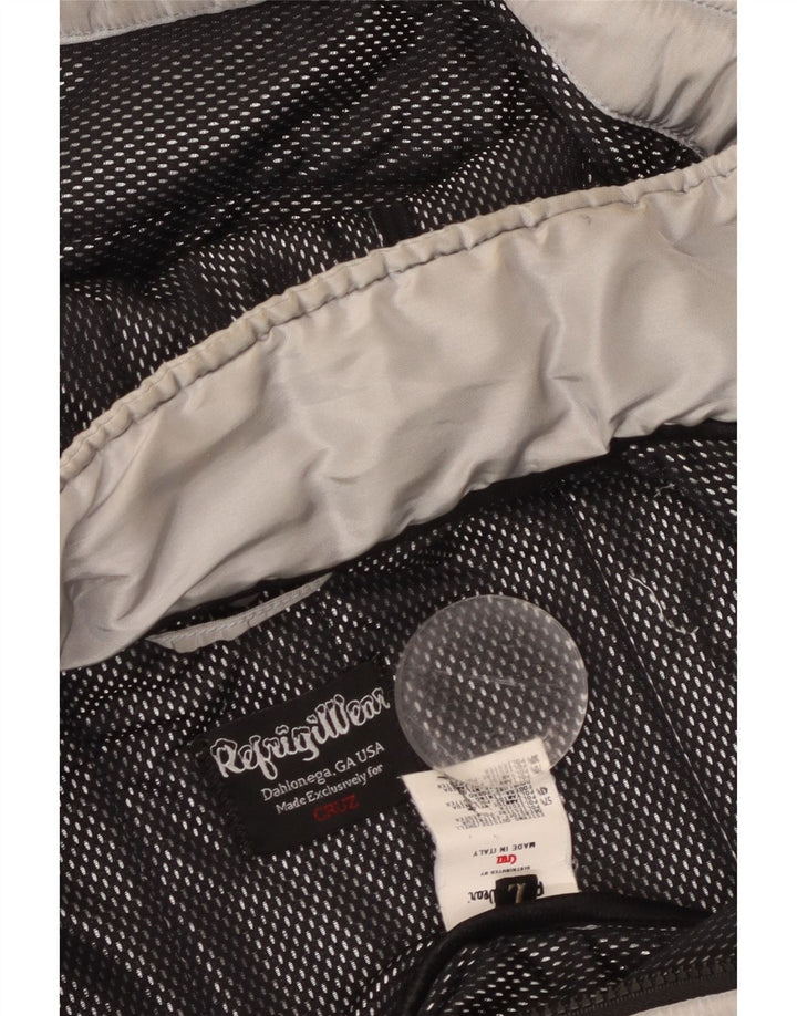 REFRIGIWEAR Γυναικείο Cruz Hooded Bomber Jacket UK 14 Large Silver Polyester