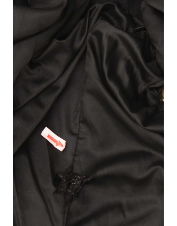Νέο Fast Γυναικείο Oversized Δερμάτινο Μπουφάν IT 44 Medium Black