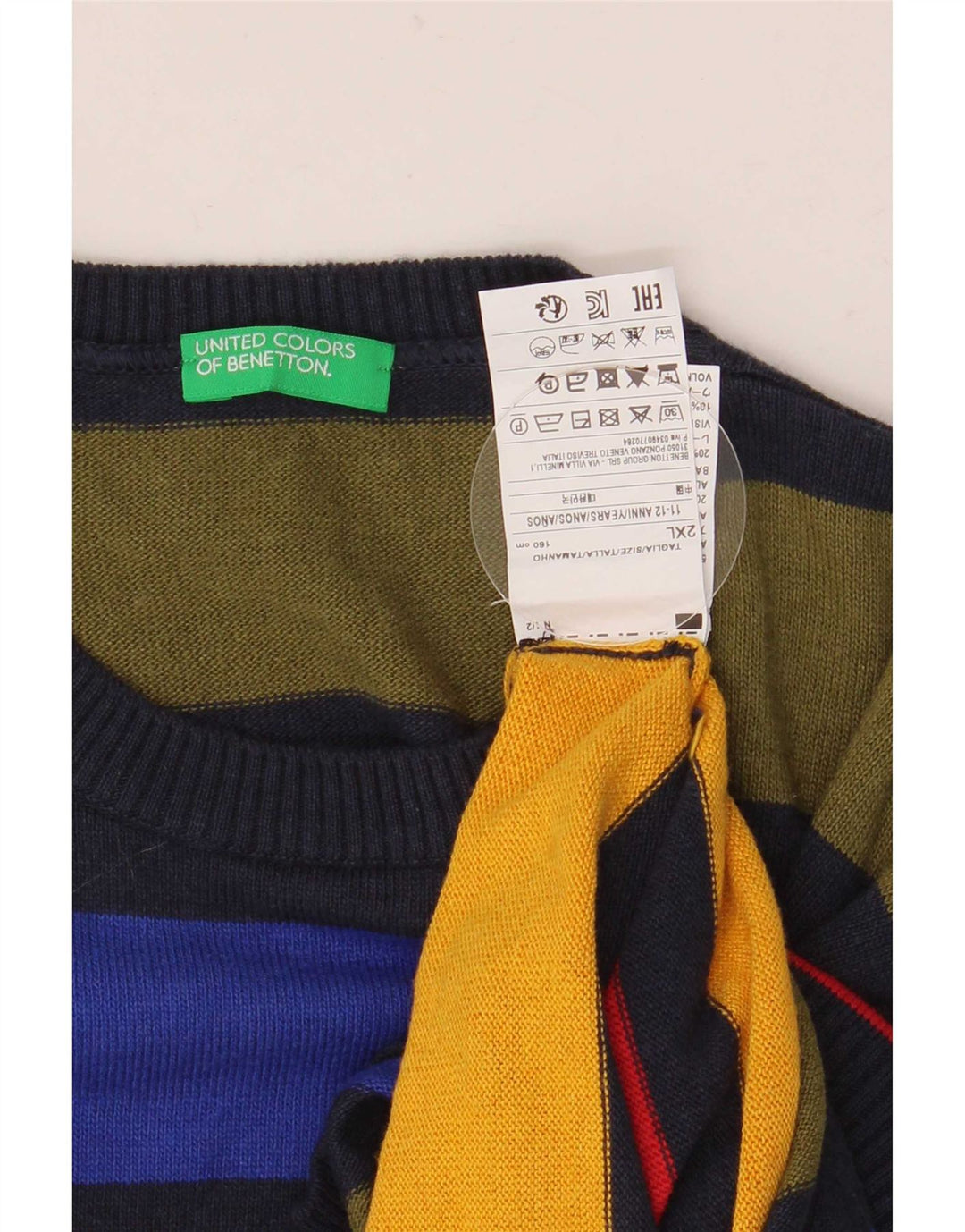 Πουλόβερ Benetton Boys Crew Neck Jumper 11-12 Years 2XL Πολύχρωμο