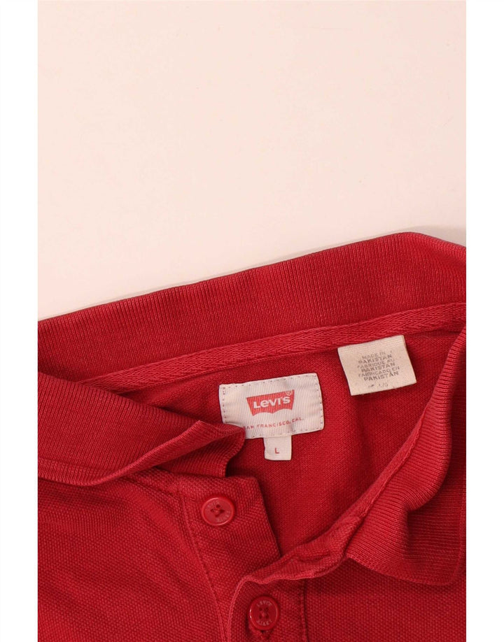 Ανδρικό πουκάμισο πόλο Levi's μεγάλο κόκκινο βαμβακερό