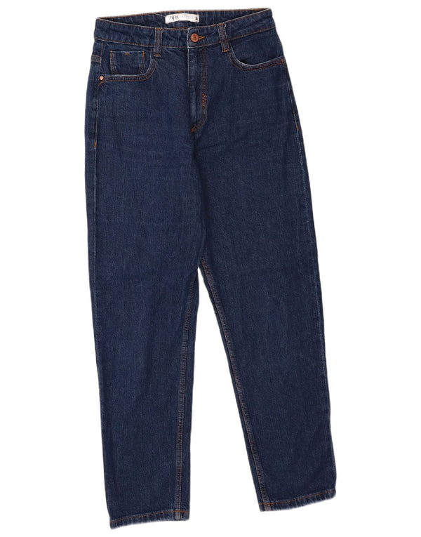 Zara γυναικείο ψηλό κωνικό τζιν EU 38 Small W28 L27 Μπλε βαμβακερό