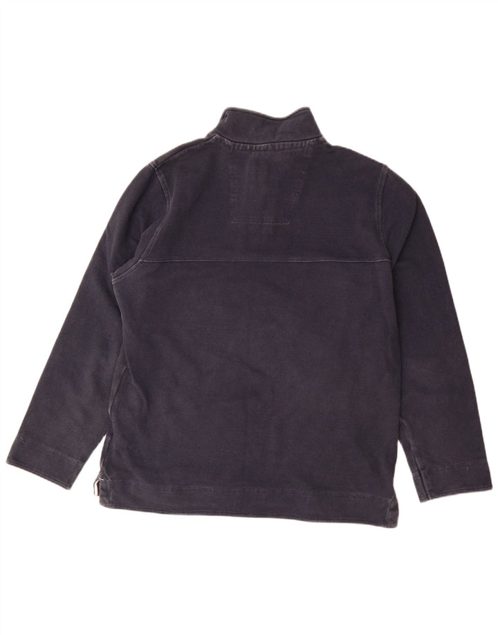 Ανδρικό φούτερ με φερμουάρ Crew Clothing, μεσαίο μπλε βαμβακερό