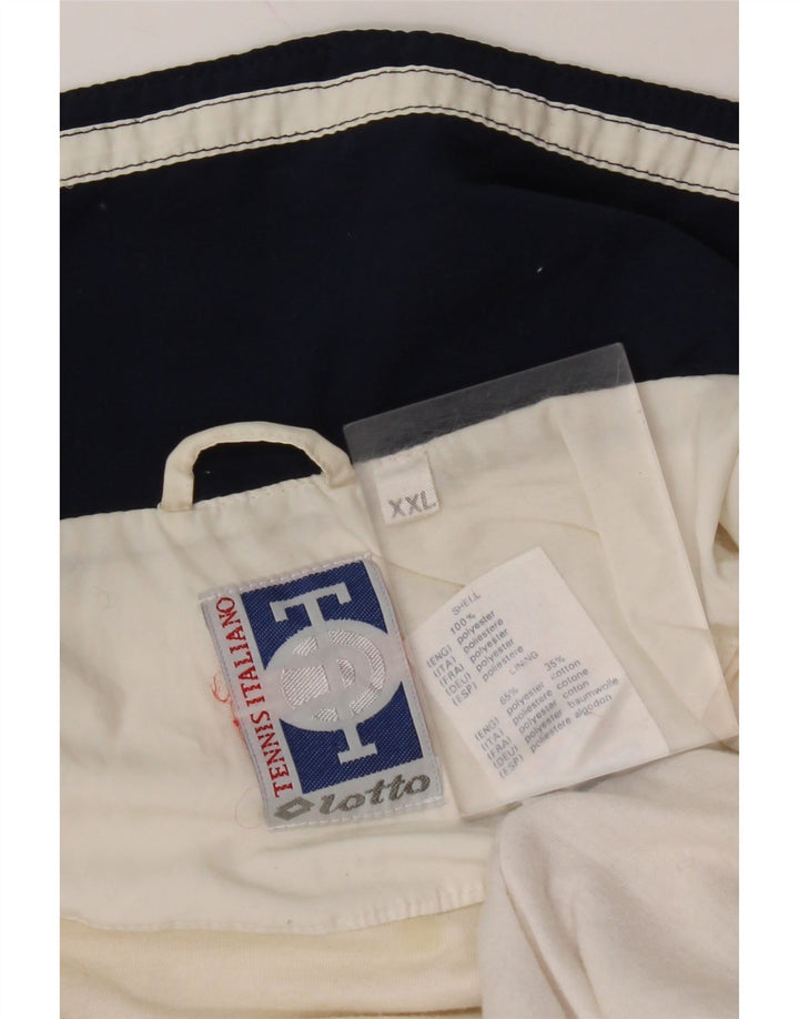 Ανδρική φόρμα LOTTO Top Jacket 2XL White Colourblock Polyester