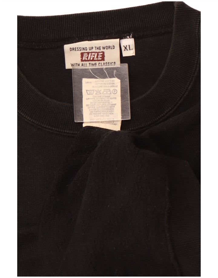 RIFLE Ανδρικό Φούτερ Jumper XL Μαύρο Βαμβακερό