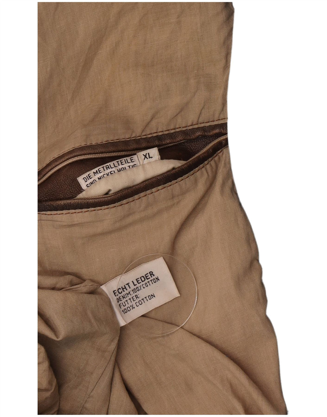 Vintage Ανδρικό Bomber Δερμάτινο Μπουφάν UK 42 XL Καφέ Δερμάτινο Patchwork
