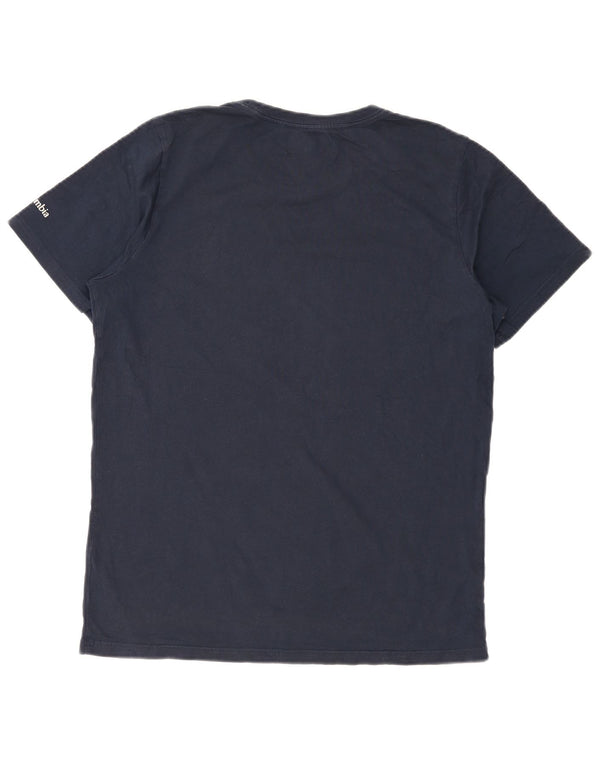 Ανδρικό γραφικό T-shirt Columbia Top Large Navy Blue από βαμβάκι