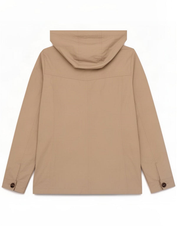 Marks & Spencer Womens Hooded Utility Jacket UK 8 Small Beige Cotton