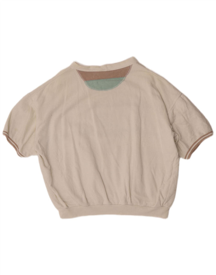 Iceberg γυναικείο υπερμεγέθη γραφικό φούτερ Jumper UK 18 XL Λευκό ριγέ