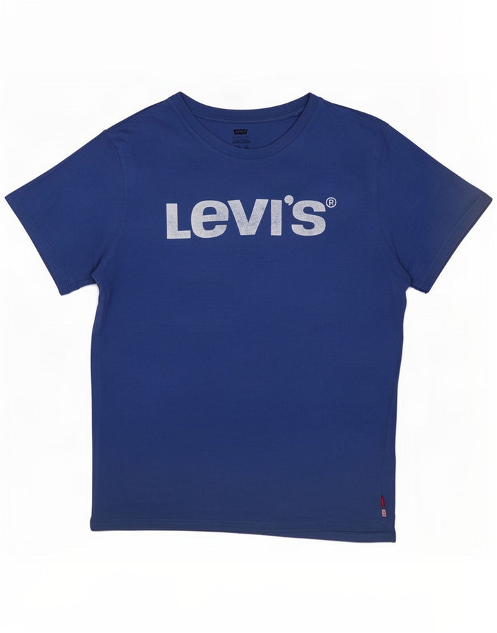 Ανδρικό γραφικό μπλουζάκι Levi's Top από μεσαίο μπλε βαμβακερό