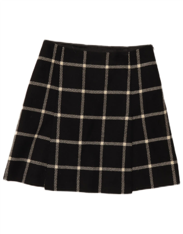HOBBS Γυναικεία Μίνι Φούστα UK 8 Small W26 Black Check Wool