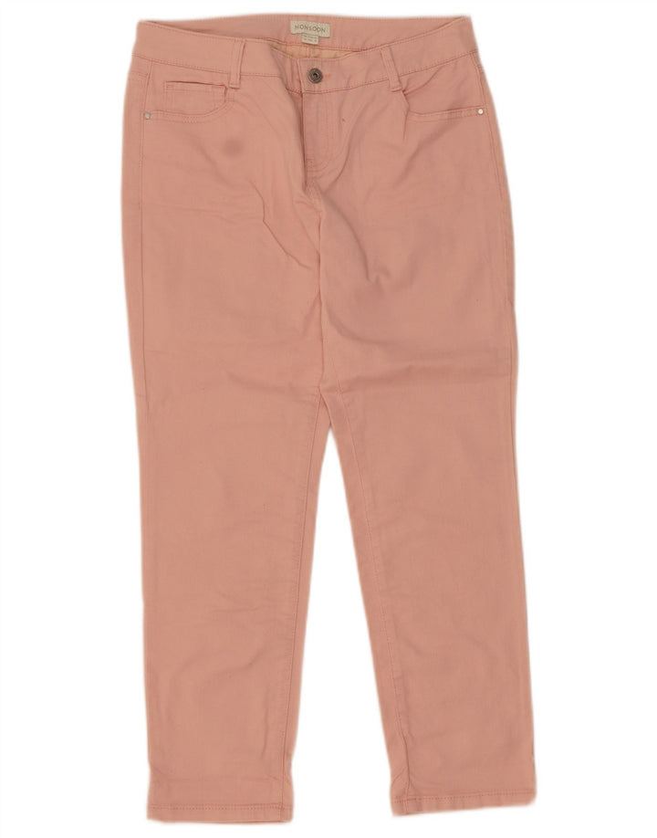 MONSOON Womens Cropped Jeans UK 12 Medium W32 L25 Pink Cotton