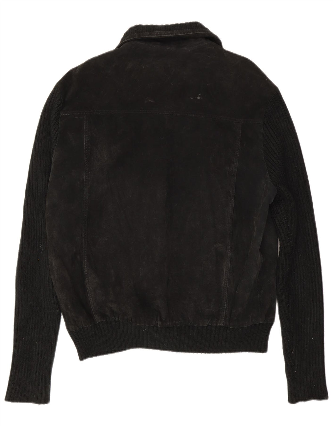 Vintage Ανδρικό Suede Bomber Jacket IT 54 2XL Μαύρο