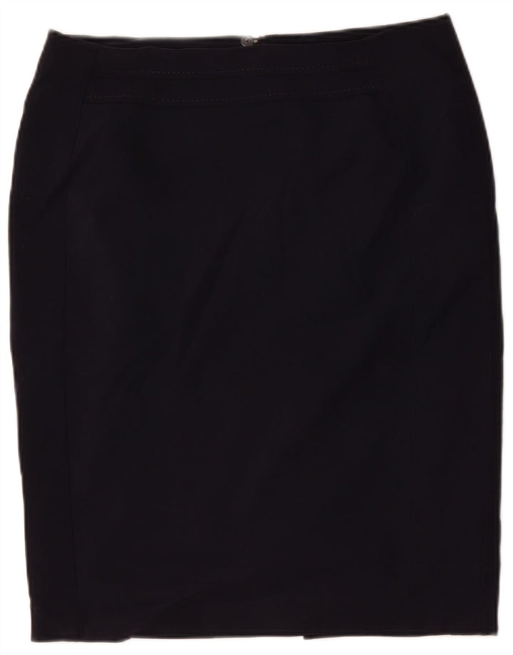 Marks & Spencer Γυναικεία Pencil Φούστα UK 14 Large W34 Navy Blue Polyester