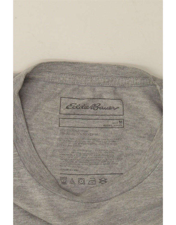 EDDIE BAUER Mens Graphic T-Shirt Top Medium Grey Cotton Vintage Eddie Bauer and Second-Hand Eddie Bauer from Messina Hembry 