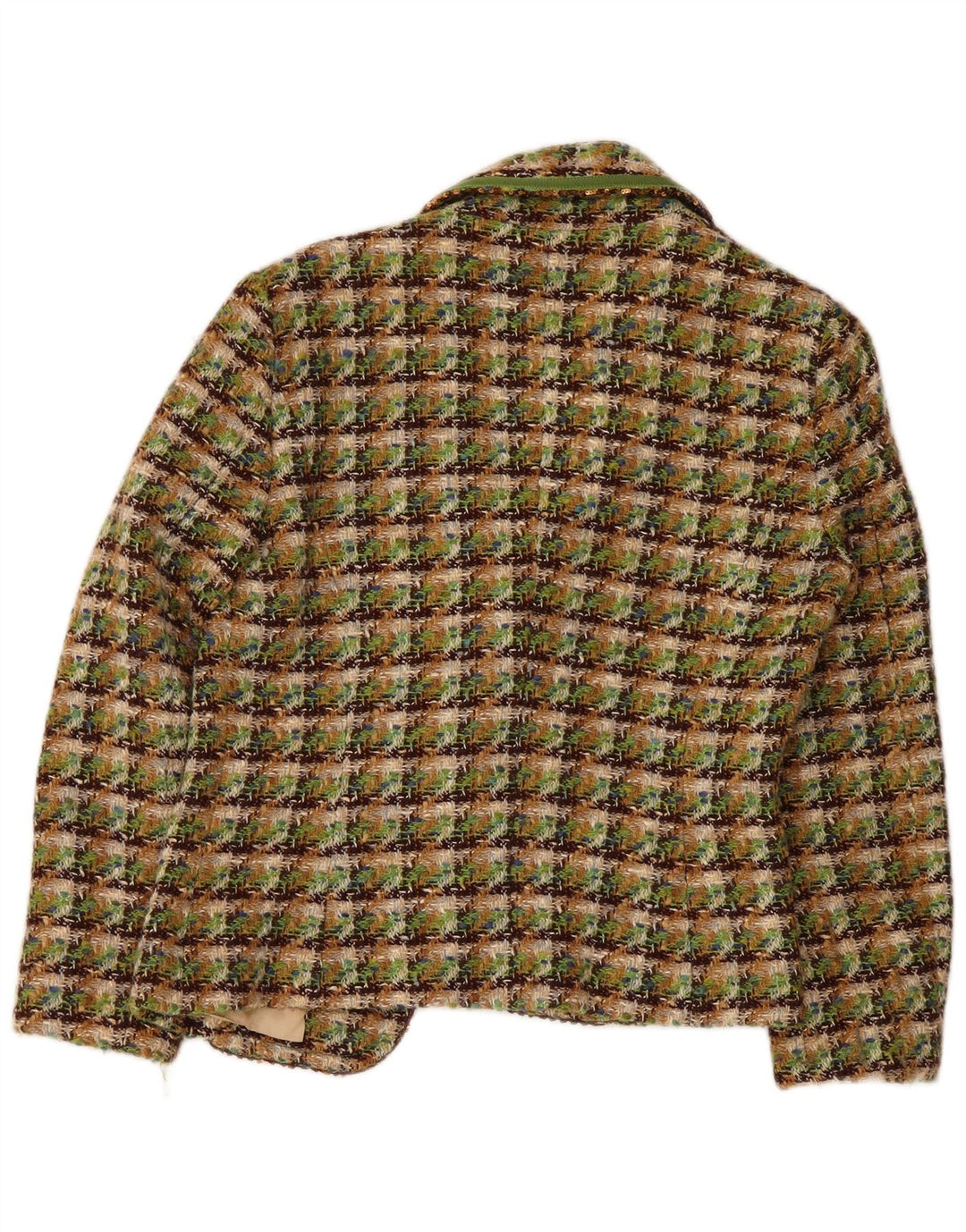 Intrend Γυναικείο σακάκι UK 10 Small Green Check Virgin Wool