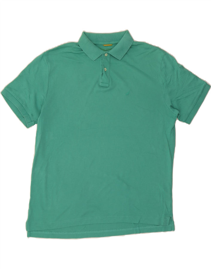 NAUTICA Mens Polo Shirt Large Green Cotton Vintage Nautica and Second-Hand Nautica from Messina Hembry 
