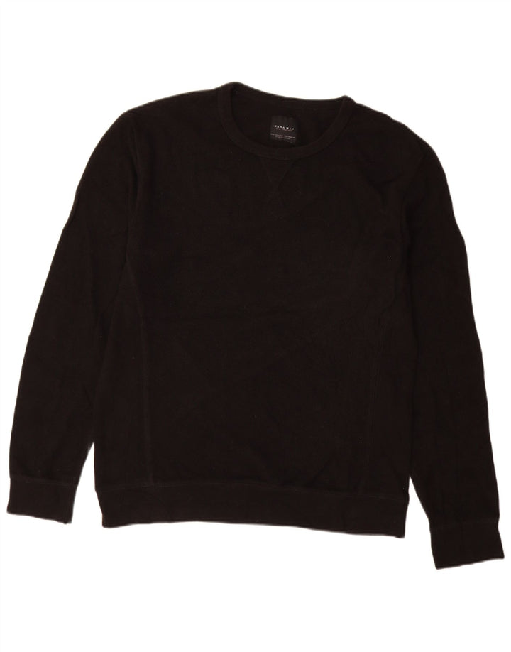 Ανδρικό πουλόβερ Zara Crew Neck Jumper 2XL Μαύρο