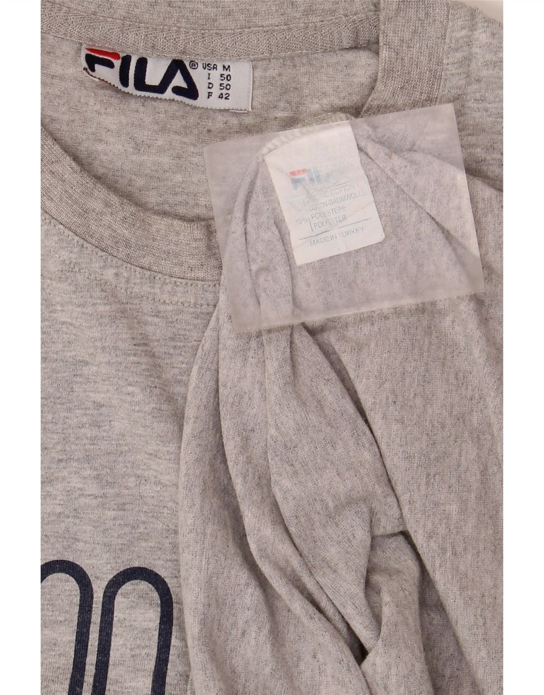 Ανδρικό γραφικό T-Shirt FILA Top Μεσαίο Γκρι Βαμβακερό