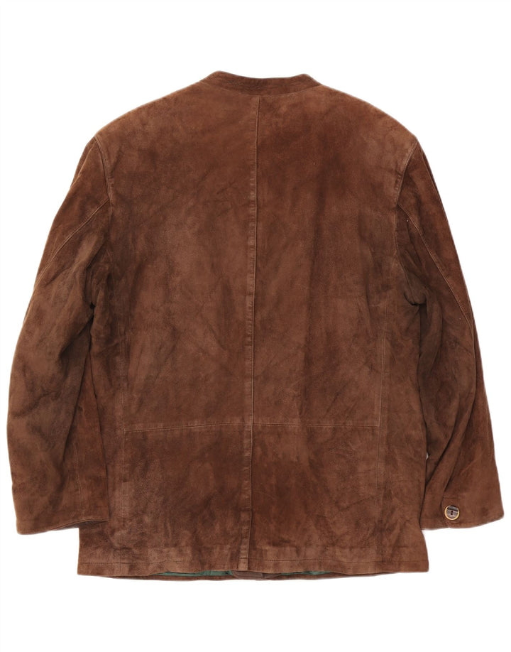 Ανδρικό Suede Jacket Schneiders UK 44 2XL Καφέ Δερμάτινο Classic