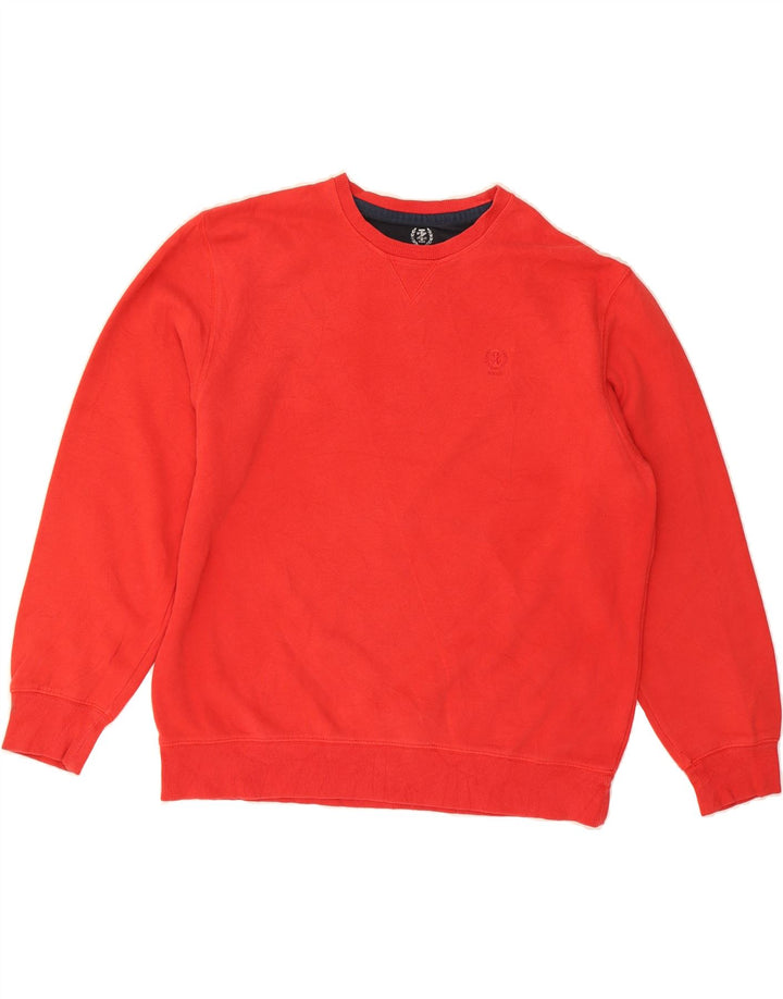 IZOD Mens Sweatshirt Jumper Large Red Cotton Vintage Izod and Second-Hand Izod from Messina Hembry 