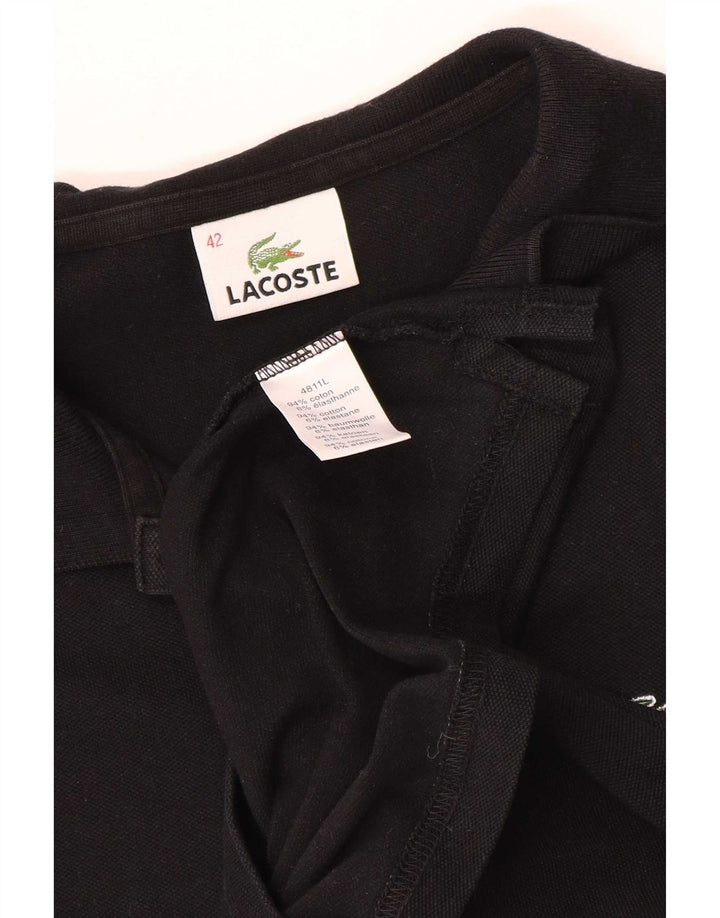Lacoste Γυναικείο Πόλο Μπλουζάκι Νούμερο 42 Μεγάλο Μαύρο